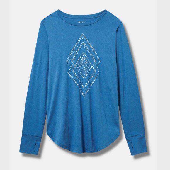 NWT Torrid 2 Performance Cotton Long Sleeve Tunic Length Tee 2X 18 20 - Picture 4 of 8